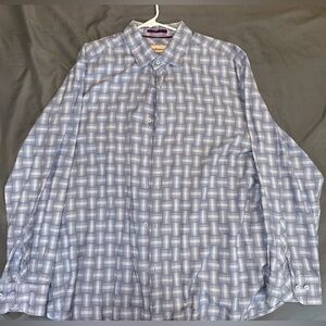 Tommy Bahama Men's Blue Checkered Shirt